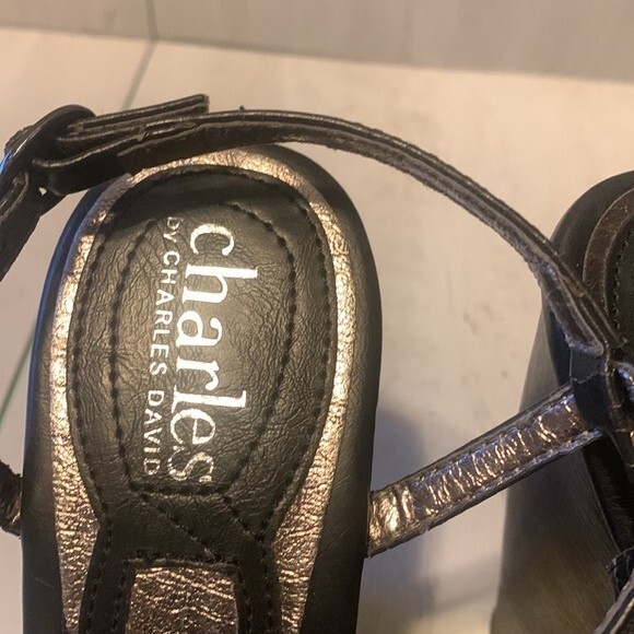 CHARLES by Charles David Women's Black Aztec Boho Southwestern Sandals US 8 - Picture 14 of 16